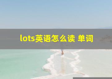 lots英语怎么读 单词